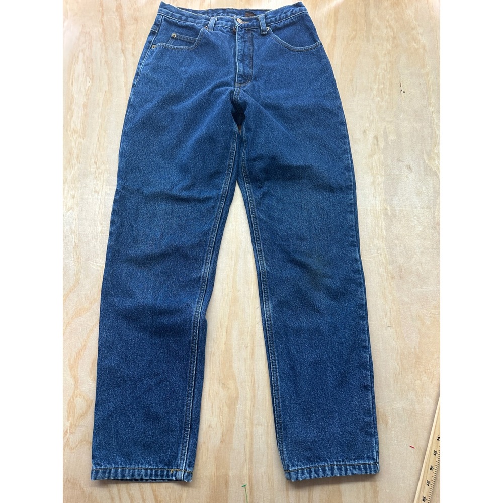Guide Gear Flannel Lined Denim Jeans Womens 8 Medium Wash Plaid High‎ Rise